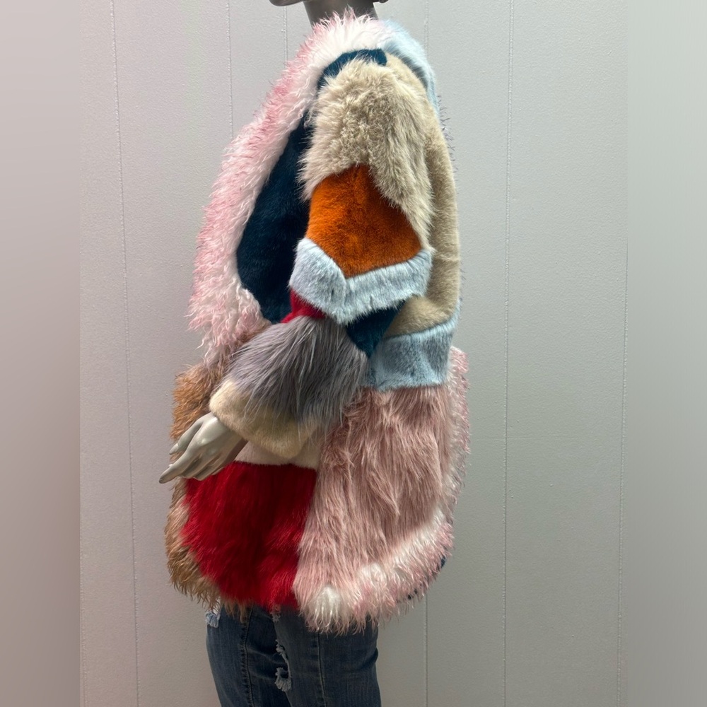 Patch it Faux Fur Coat - Picture 7 of 7
